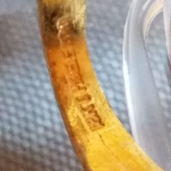 Twist Ring 18k hge gold and rhinestone knot ring size 6.5 designer J Esposito - Picture 3 of 7